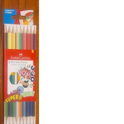 FABER CASTELL 9 BI-COLOUR PENCILS